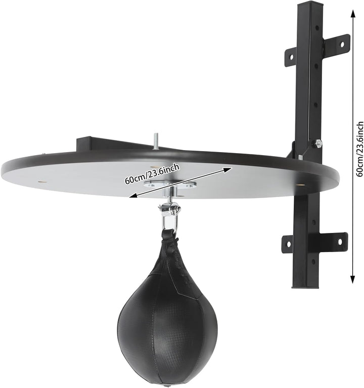 Speed Bag Plattform Für Boxtraining Mit Stahl Holz Und PU 30 cm Höhenverstellbar Leise Wandmontage H