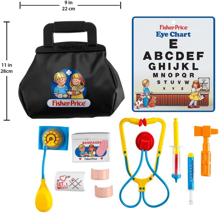 Mattel JGF12 - Fisher-Price - 80. Jubiläum - Retro-Arzttasche mit Zubehör