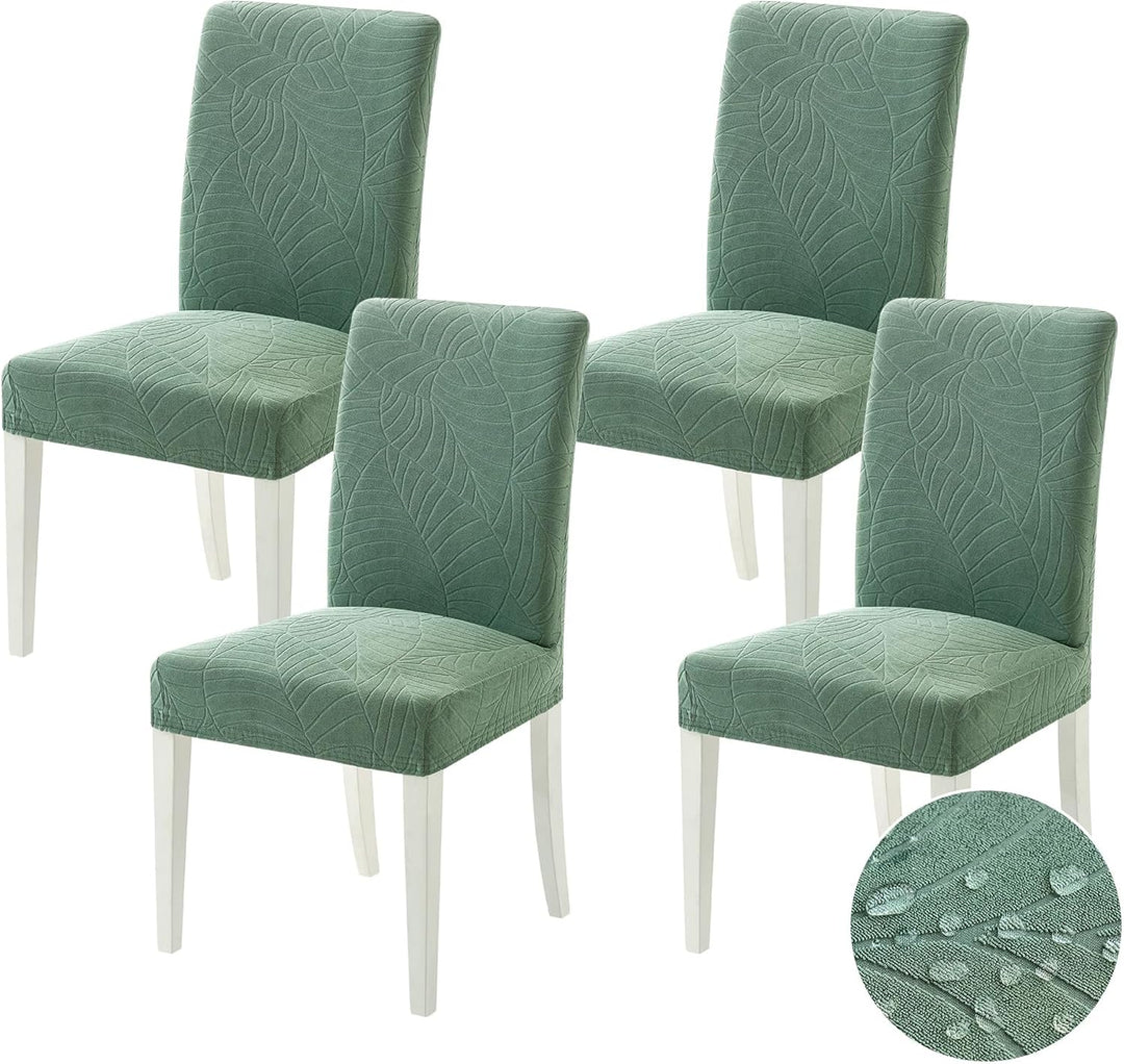 MIULEE Stuhlhussen 4er Set Universal Stretch Stuhlbezug，Abnehmbarer Wasserdichter Elastische Modern