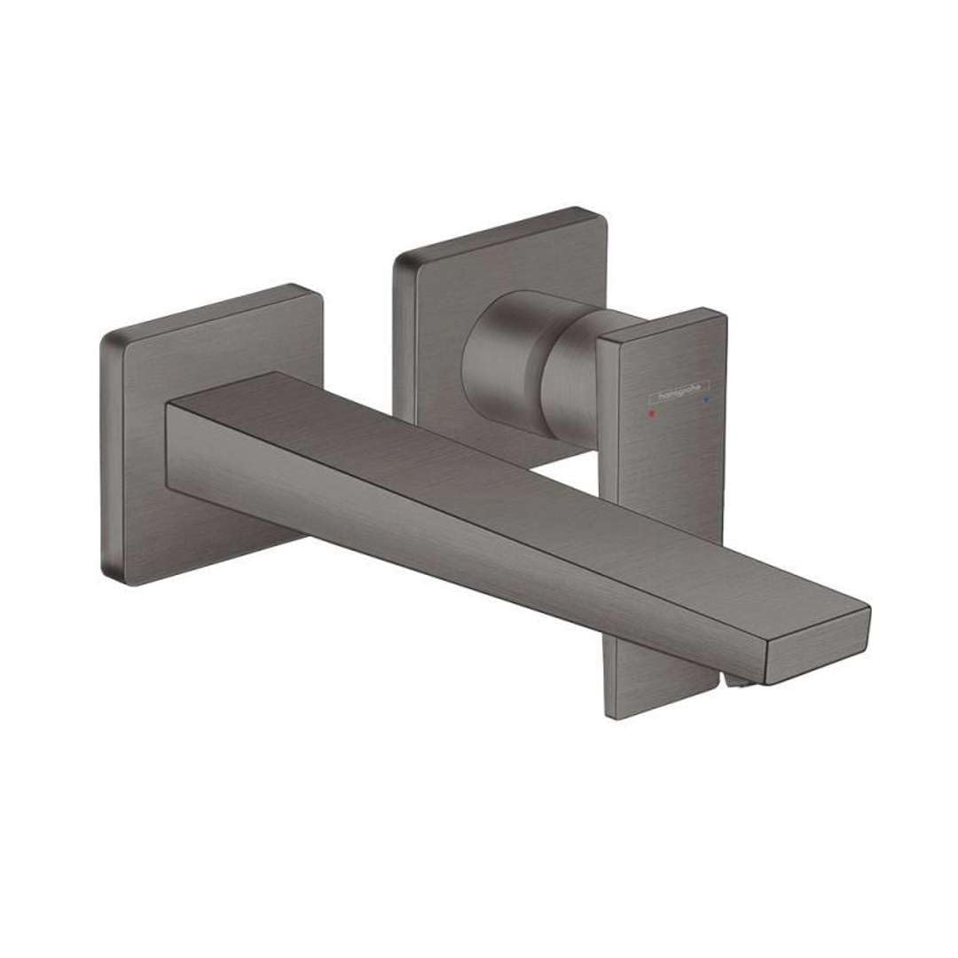 hansgrohe Wasserhahn Metropol, Unterputz Armatur für Wandmontage, Auslauf 22,5 cm, Brushed Black Chr