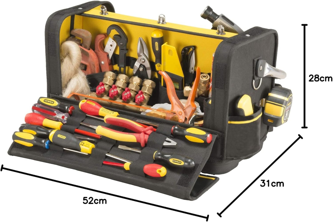 Stanley FatMax Installateur-Werkzeugtasche (52x28x31cm, doppelseitige Öffnungsmöglichkeit, ergonomis