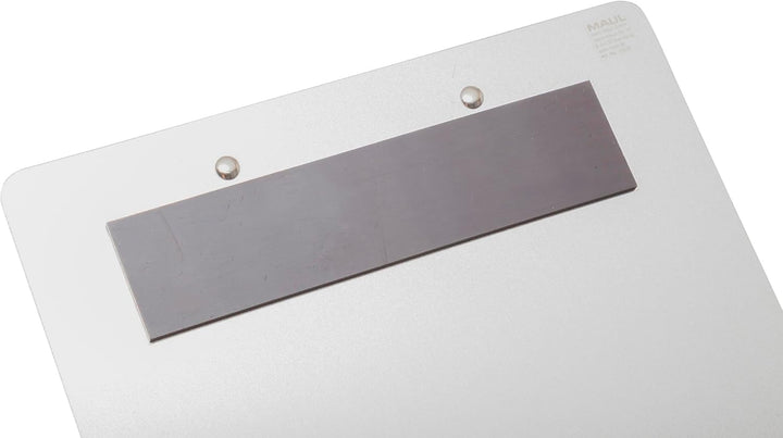 MAUL Klemmbrett A4 | Stabiles Klemmbrett aus Aluminium | Inkl. Magnetband an Rückseite zum Aufhängen