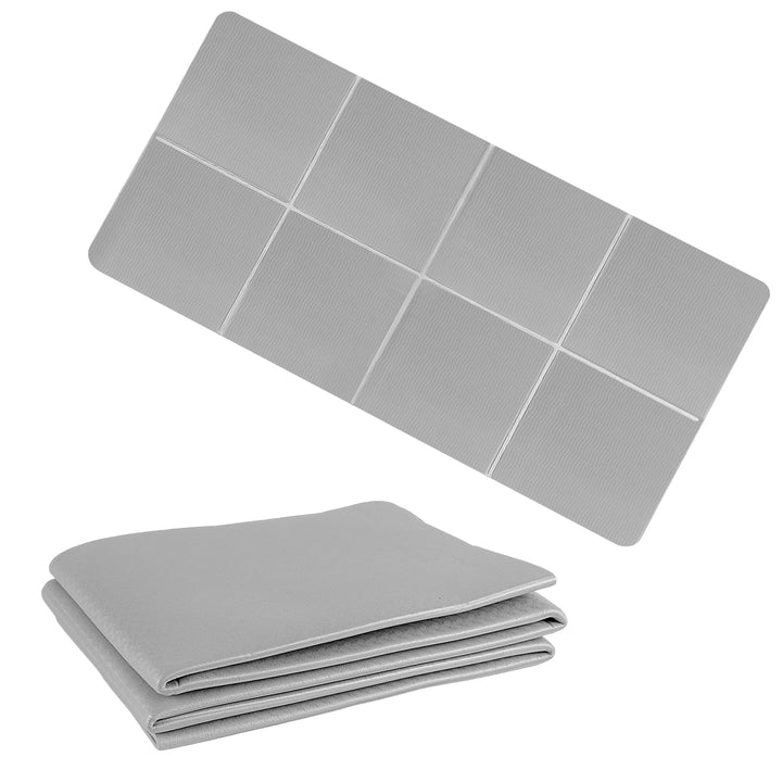 Faltbare Yogamatte, 183x60x0,6cm TPE Doppelseitig Rutschfest Trainingsmatte mit Tragetasche, Fitness
