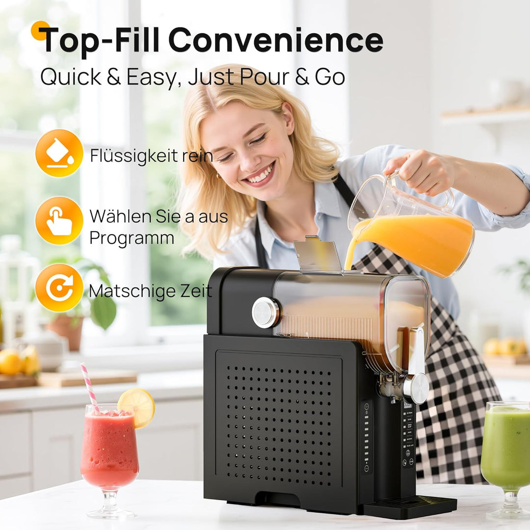 INITIO Slush Maschine, 2L Slushie Machine für Zuhause für Slushi, Frappé, Milchshake & Margaritas, O