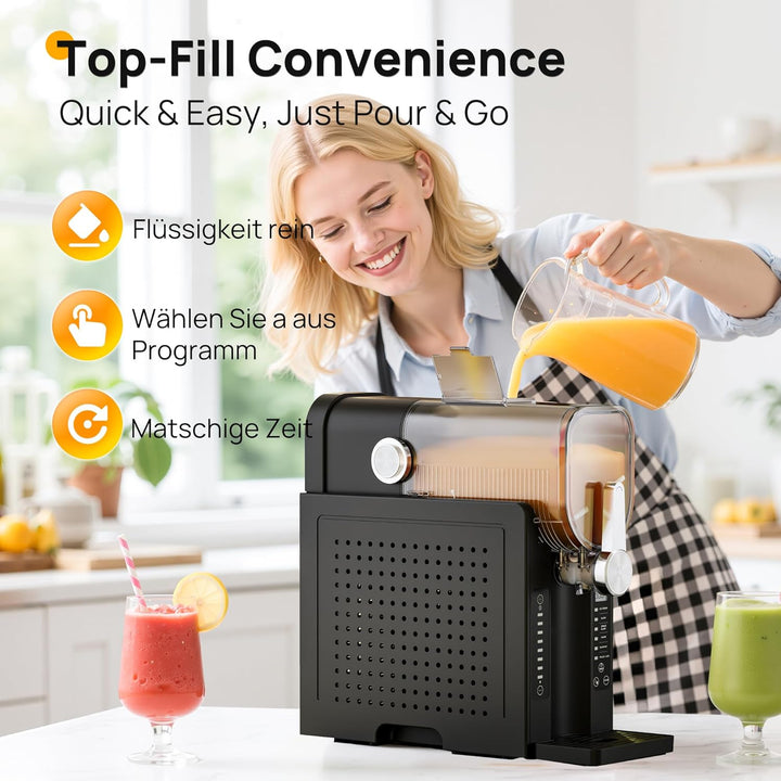 INITIO Slush Maschine, 2L Slushie Machine für Zuhause für Slushi, Frappé, Milchshake & Margaritas, O