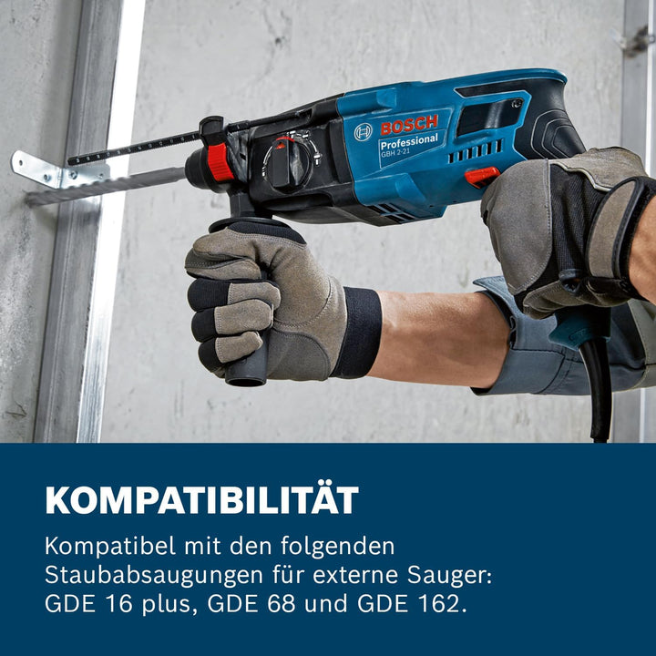 Bosch Professional Bohrhammer GBH 2-21 (mit SDS plus, inkl. 3x Drill Bit SDS plus, (6/8/10 mm), Zusa