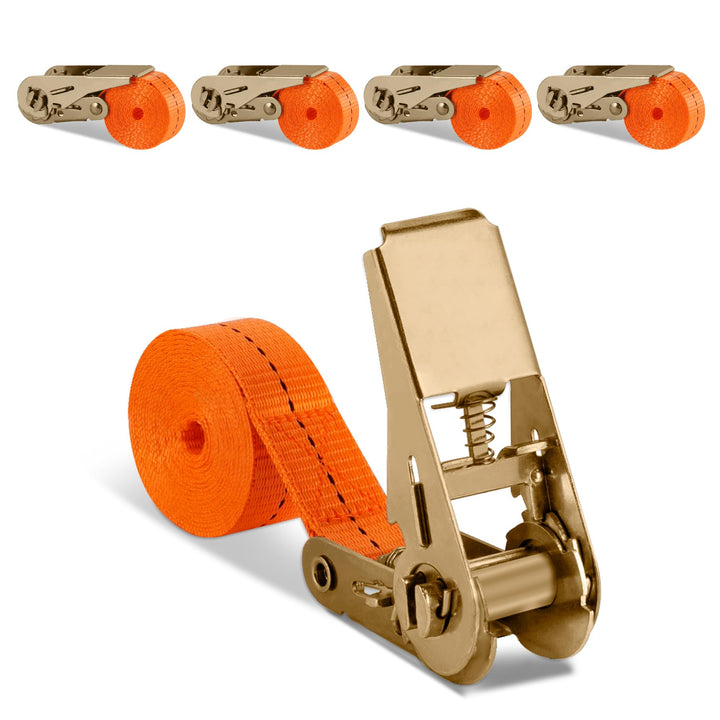 Spanngurte mit Ratsche 2M - 4er Pack Ratschengurte, Verstellbare Zurrgurte mit Klemmschloss, Enorm R