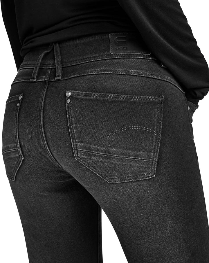 G-Star Damen Lynn Mid Skinny Jeans 24W Schwarz (Dusty Grey D06746-b472-a799), 24W Schwarz (Dusty Gre