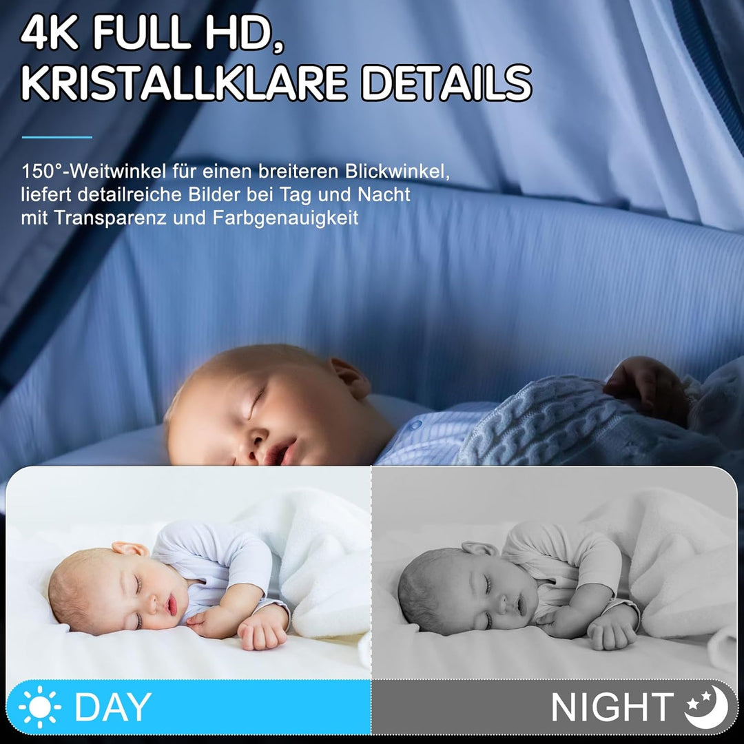 Mini Kamera, 4K HD Kleine Kamera, WiFi Überwachungskamera Innen, Überwachungskamera kamera Mit Handy