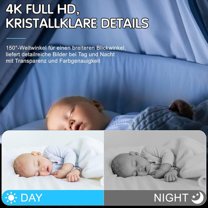 Mini Kamera, 4K HD Kleine Kamera, WiFi Überwachungskamera Innen, Überwachungskamera kamera Mit Handy
