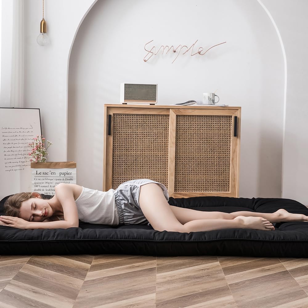 MAXYOYO Klappmatratze Futon Matratze Bodenmatratze Gepolsterte Japanische Tatami Gesteppte Bett, Dic