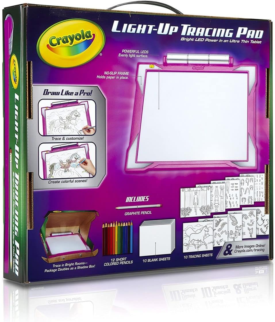 Crayola – Leuchttafel, Geschenk und Spielzeug für Kinder, Alter 6, 7, 8, 9 Rot, Rot