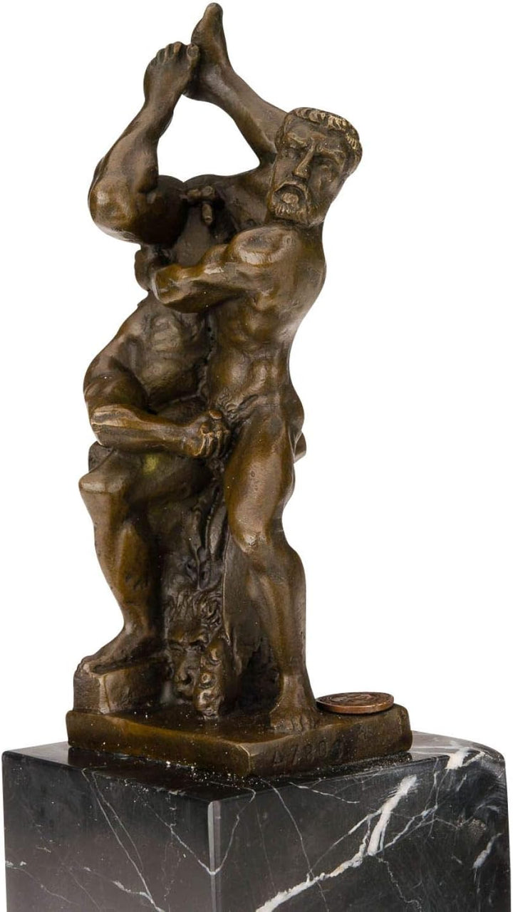 aubaho Bronzeskulptur Herkules Hercules Diomedes Bronze Skulptur 34cm Sculpture