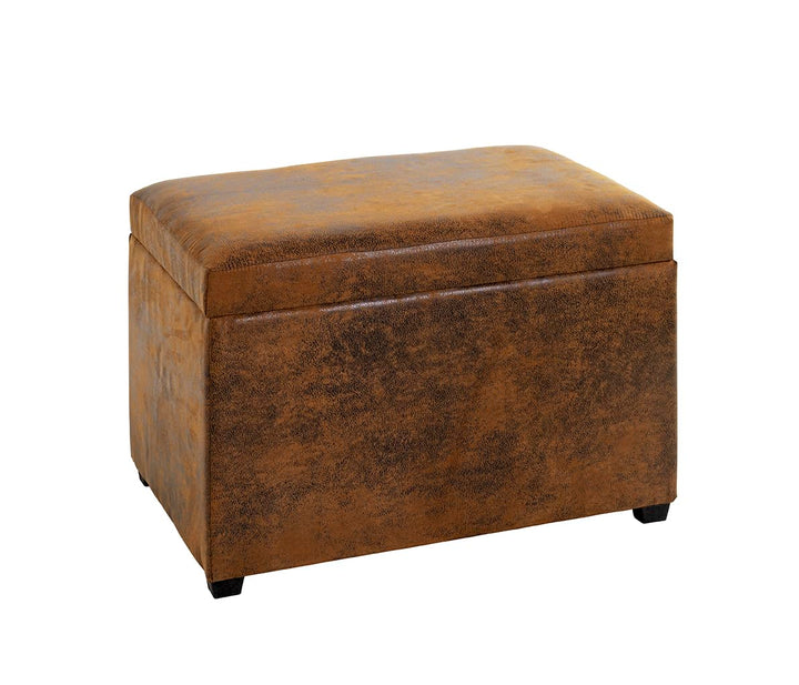 HAKU Möbel Sitztruhe, MDF, Vintage-braun, T 39 x B 58 x H 42 cm, Vintage-braun