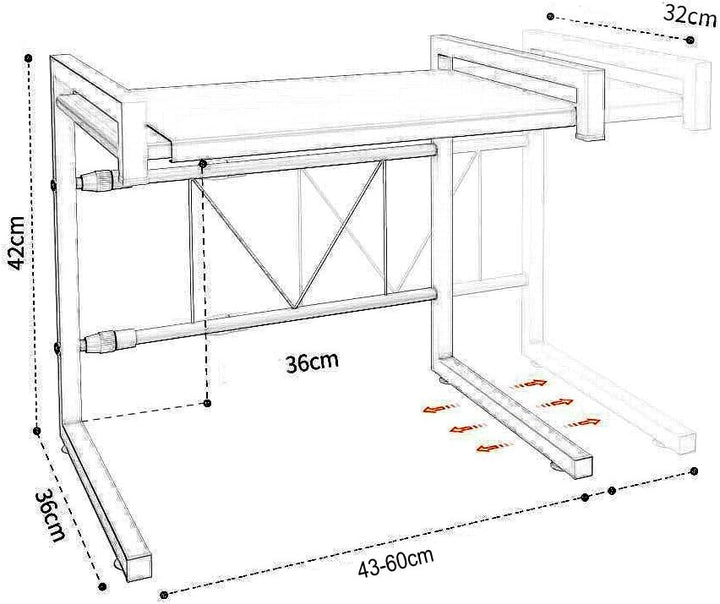 Luchs– Druckerhalter Ständer Druckerständer Halterung aus Metall Organizer Schreibtisch-Regal für Dr