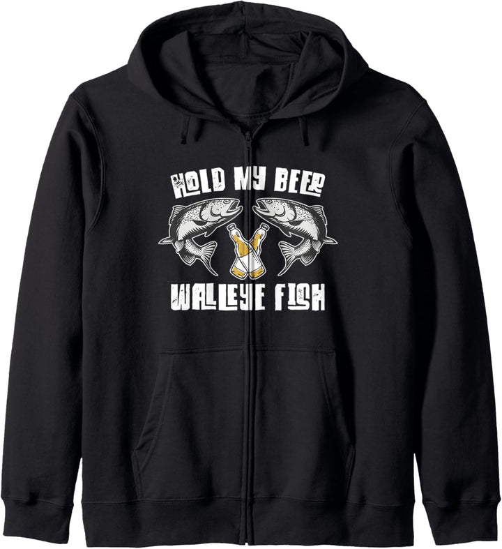 Bier Zander Angeln Shirts Für Männer Lustige Angeln Kapuzenjacke