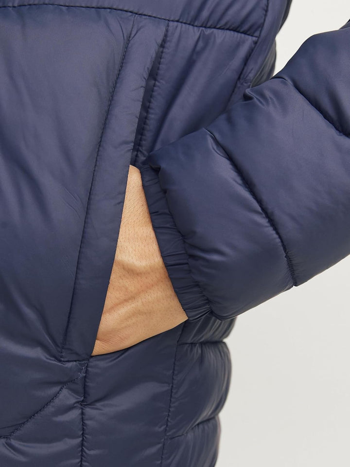 JACK & JONES Herren Jwhwing Hood Puffer Winddichte Jacke M Navy Blazer, M Navy Blazer/Detail:true Re