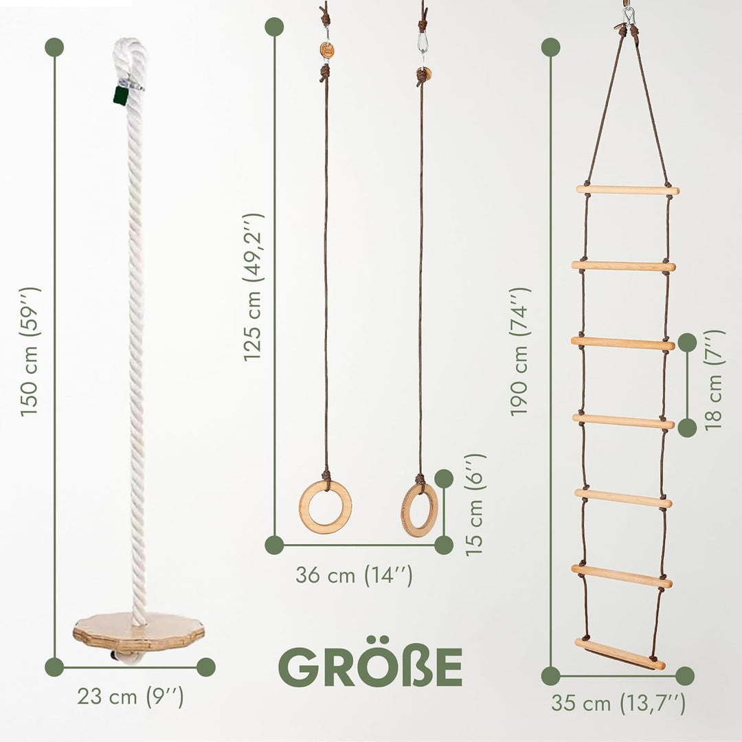 Goodevas Kinder Spielset – Indoor Klettergerüst und Outdoor Jungle Gym für Jungen und Mädchen – Klet