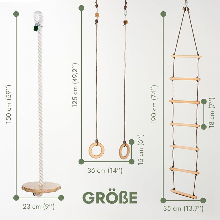 Goodevas Kinder Spielset – Indoor Klettergerüst und Outdoor Jungle Gym für Jungen und Mädchen – Klet