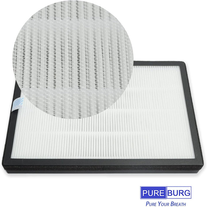 PUREBURG Ersatzfilter, kompatibel mit HIMOX H04 Luftreiniger, 2er-Pack H13 HEPA-Aktivkohle, 2-in-1,