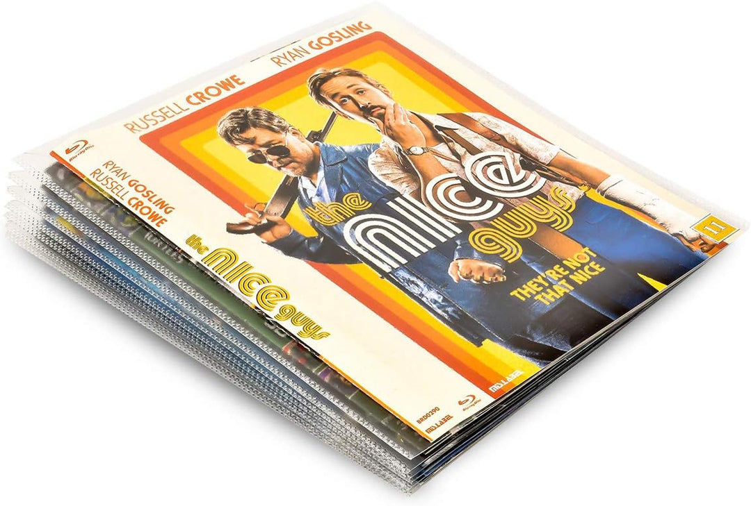 3L Blu-Ray Hüllen für Blu Ray Aufbewahrung – Hülle hat Platz für Cover inkl. praktischer Verschlussk