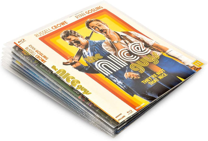 3L Blu-Ray Hüllen für Blu Ray Aufbewahrung – Hülle hat Platz für Cover inkl. praktischer Verschlussk