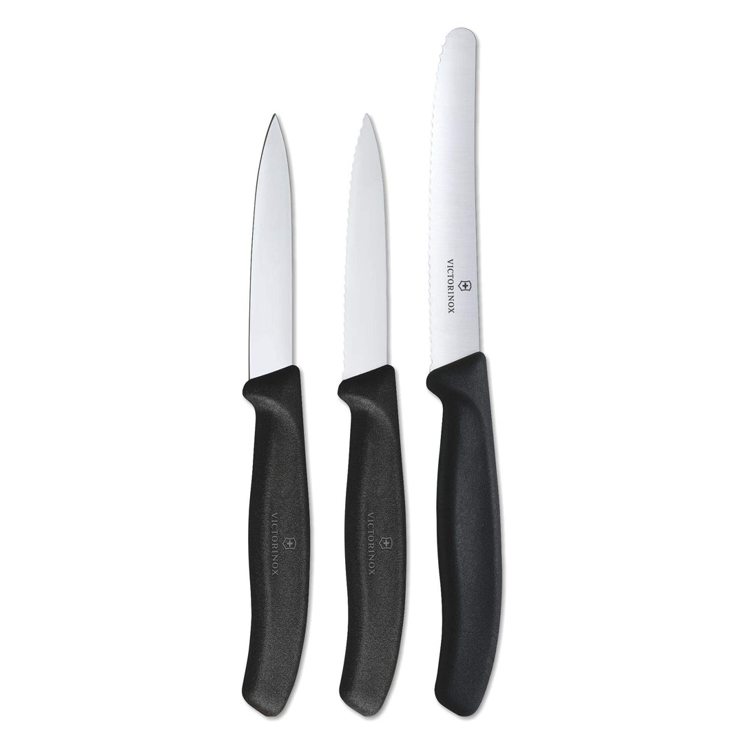 Victorinox Swiss Classic, Küchenmesser Set, 3teilig, Gemüse-, Tomaten- und Frühstücksmesser, Robuste
