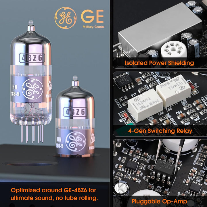 Douk Audio Röhrenvorverstärker MM Phono-Stufe HiFi Stereo-Vorverstärker mit Tiefpassfilter, Subwoofe