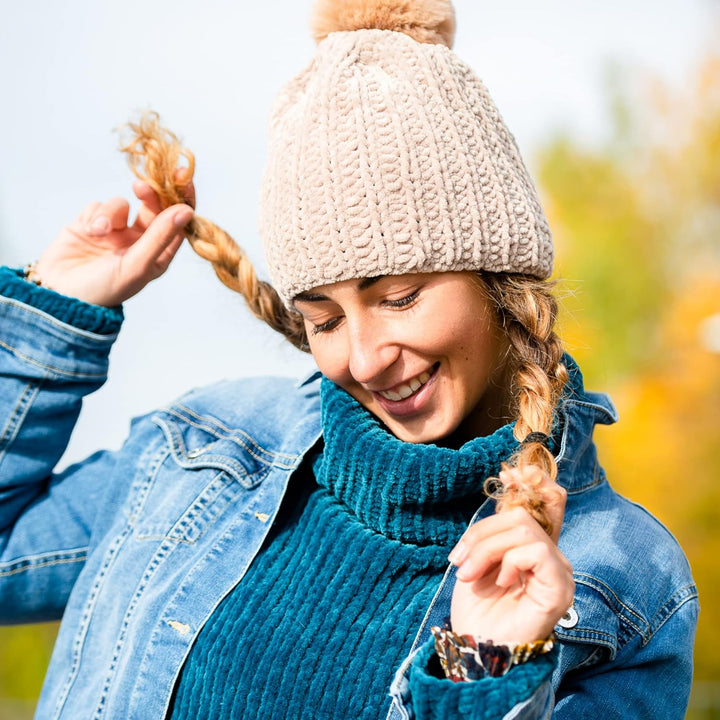 Gründl Funny uni Strick- & Häkelgarn (samtartiges Chenille-Garn aus 100 % Polyester, 10 x 100 g / 12