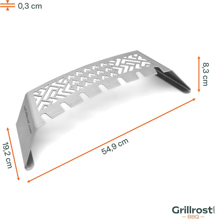 Grillrost.com Das Original Edelstahl Multistation | Warmhalterost für Weber Q300/3000er Baureihen |
