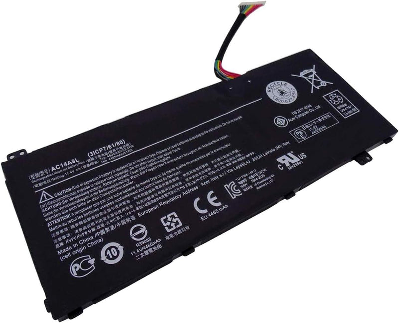 11.4V 4605mAh Laptop Akku AC14A8L 3ICP7/61/80 934T2119H für Acer Aspire V15 Nitro VN7 VN7-571 VN7-57