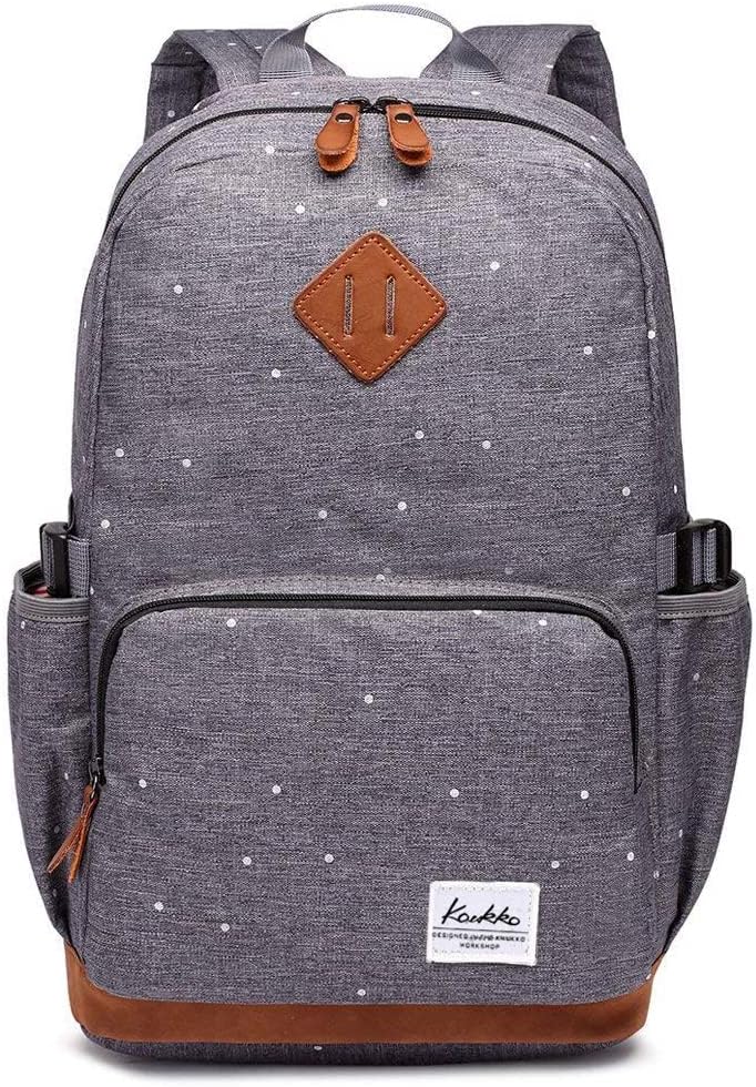 KAUKKO Schöner und durchdachter Rucksack mit 15 Zoll Laptopfach für Schule, Universität, 22 Liter （g