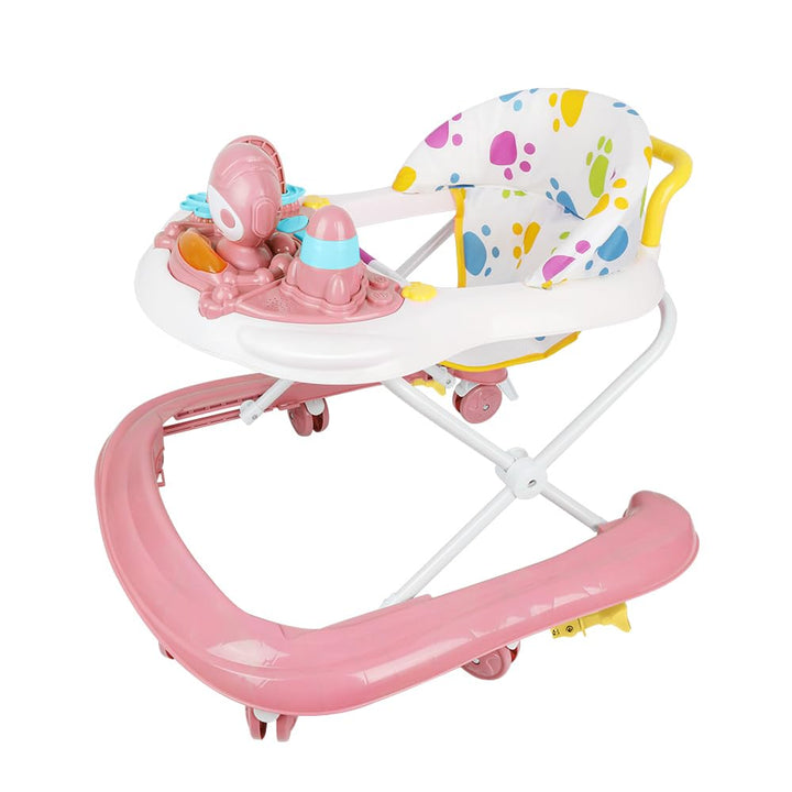 Kompakter Weltraum-Katzen, Lauflernhilfe für Babys mit Rückprallsitz, Lichtern, Musik und interaktiv