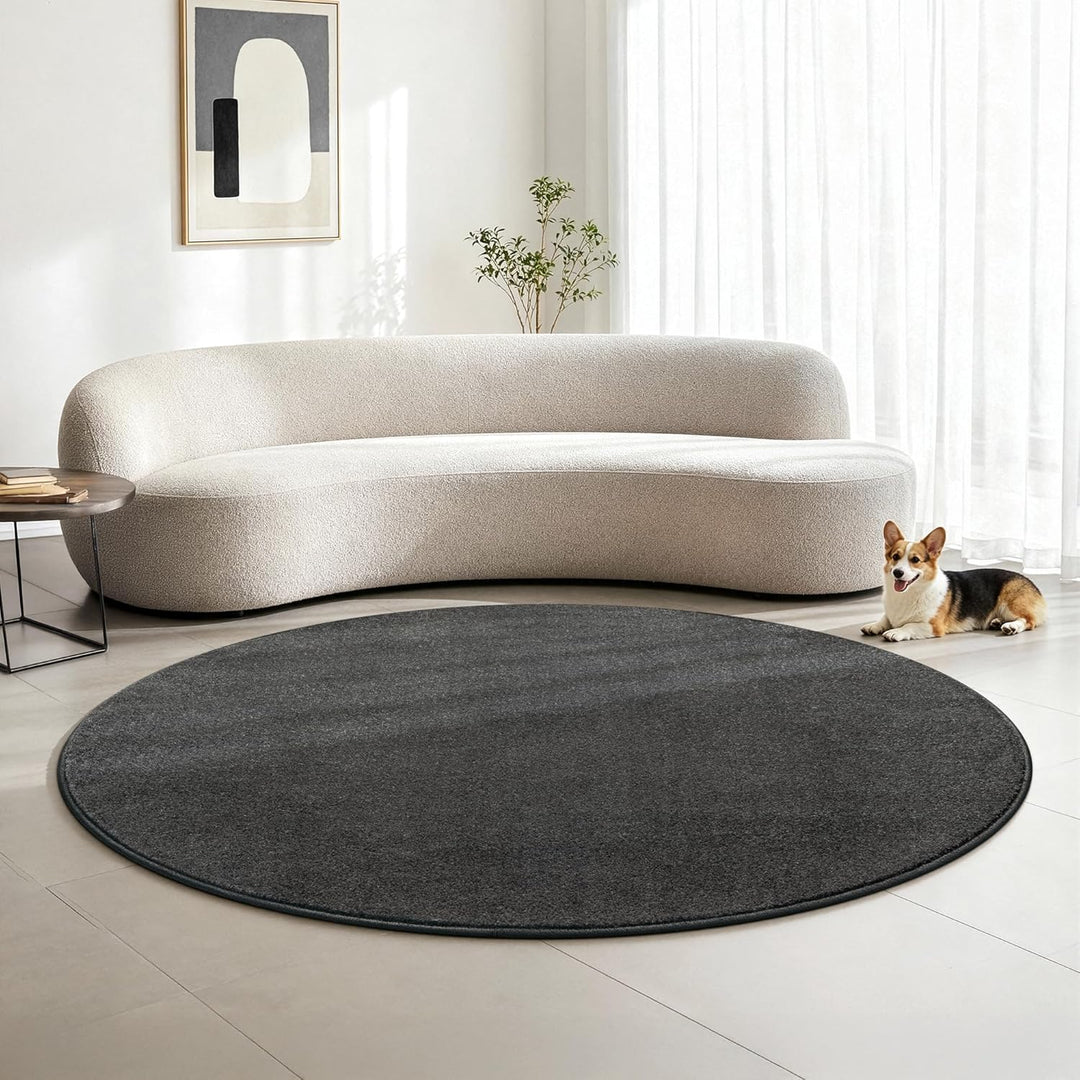 SANAT Kurzflor Teppich Wohnzimmer - Uni Modern Teppiche fürs Schlafzimmer, Arbeitszimmer, Büro, Flur