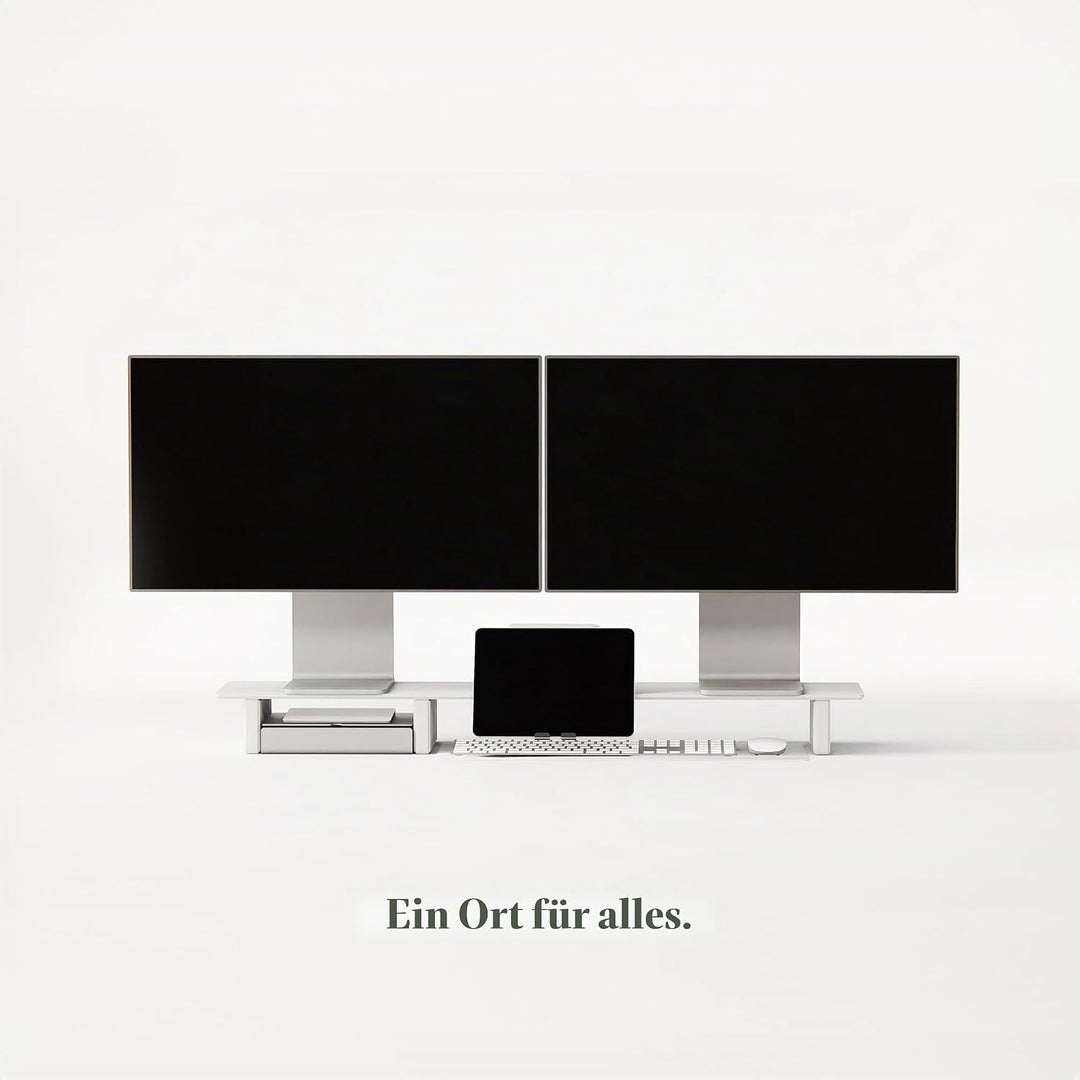 Raico Schreibtischregal Cockpit-System Monitorständer Schreibtisch-Organizer Dual Screen Setup Riser
