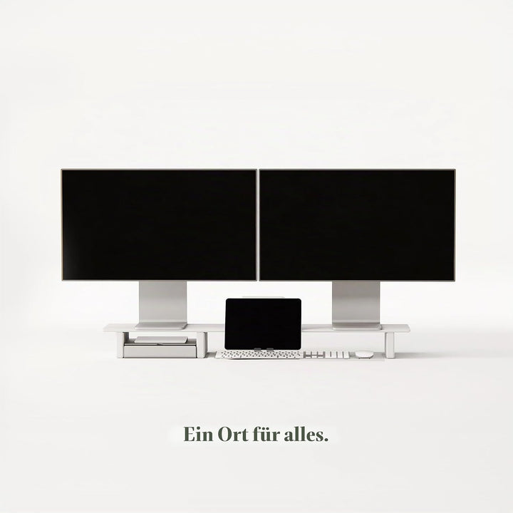 Raico Schreibtischregal Cockpit-System Monitorständer Schreibtisch-Organizer Dual Screen Setup Riser