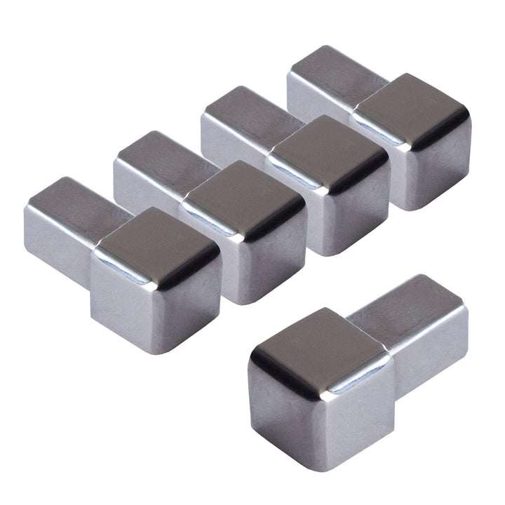 Dalsys 5x Endstück für Fliesenschiene 8mm, Quadratprofil Edelstahl Poliert, Fliesenprofil Höhe 8mm 5