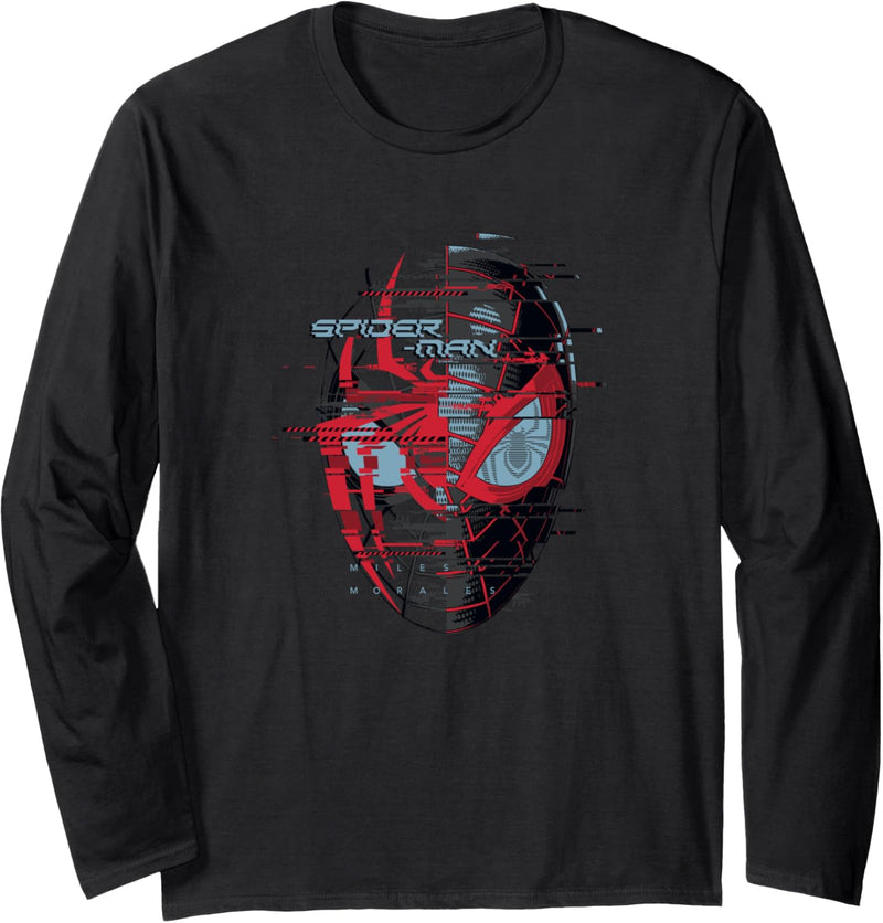 Marvel Spider-Man: Miles Morales Glitch Mask C2 Langarmshirt