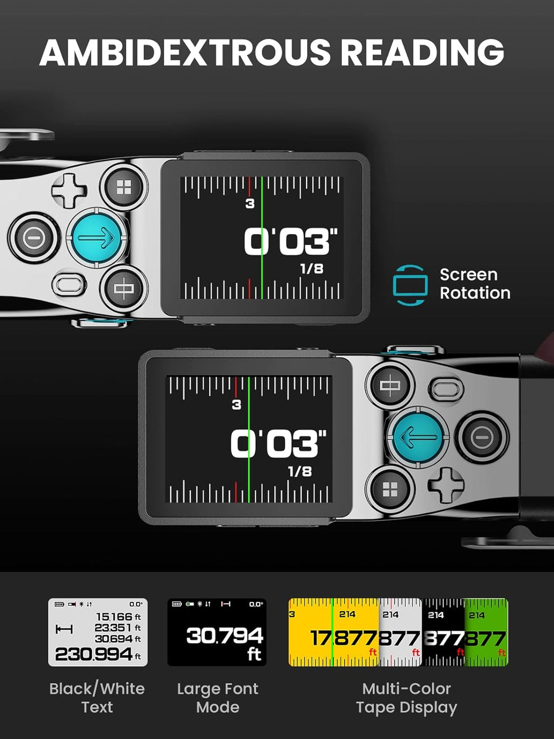 MiLESEEY XTape 1 Laser Entfernungsmesser 100m digitales Massband Lasermessgerät OLED Display und 1/N