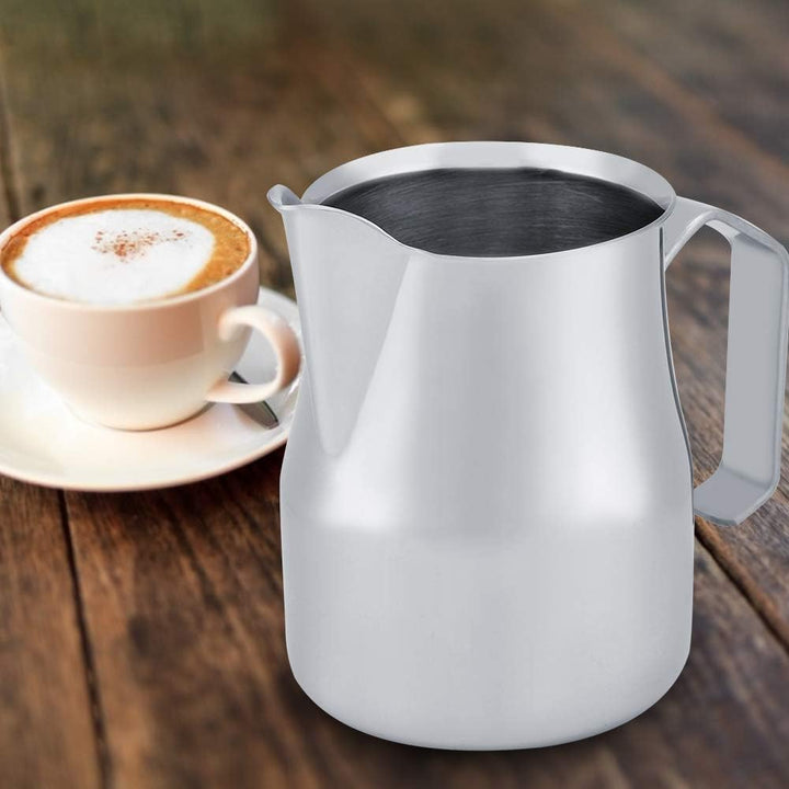 Edelstahl-Kaffeekanne Milchaufschäumungstopf Espresso Latte Art Style Pitcher für den Kaffeezubehör