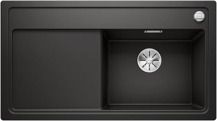 BLANCO ZENAR 5 S | SILGRANIT schwarz | Einbauart: Einbau von Oben | Hauptbecken rechts | mit Ablauff