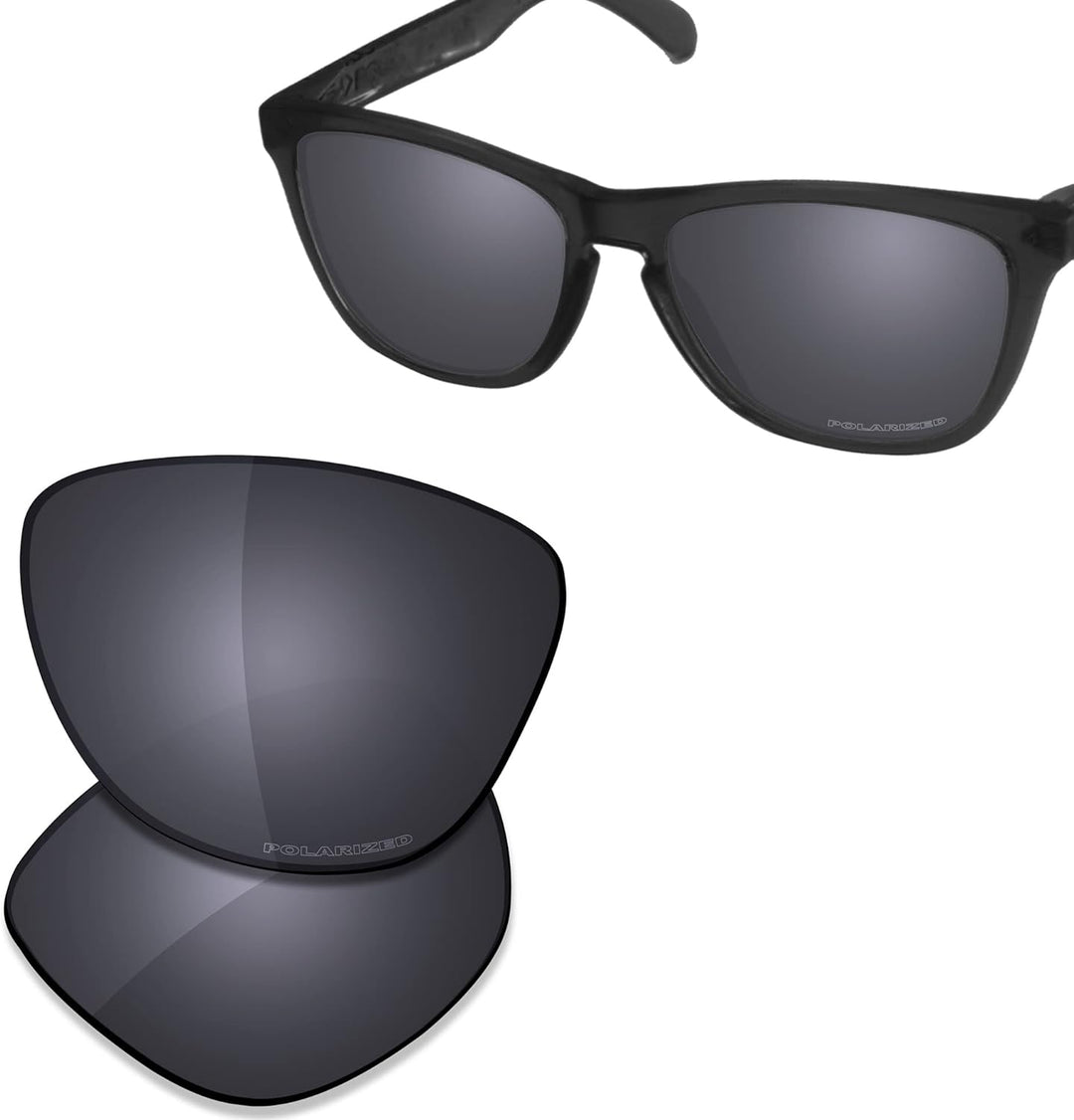 Saucer Premium Ersatzgläser für Oakley Frogskins LX OO2043 Sonnenbrillen High Definition - Shield Bl