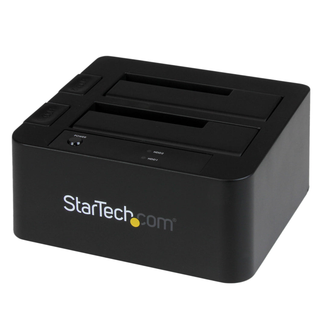 StarTech.com 2-fach USB 3.0 / eSATA Festplatten Dockingstation mit UASP für 2,5/3,5 Zoll SSD / HDD,