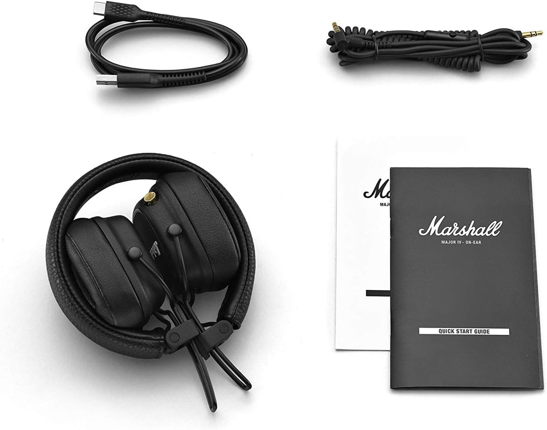 Marshall Major IV On Ear Bluetooth Kopfhörer, Kabelloser Ohrhörer, Faltbar, 80 Stunden kabellose Akk