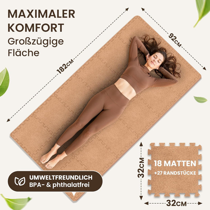 Schutzmatten Bodenschutzmatte Set Sportmatte Gymnastikmatte Puzzlematte: Puzzle Sportgeräte Matte Fi