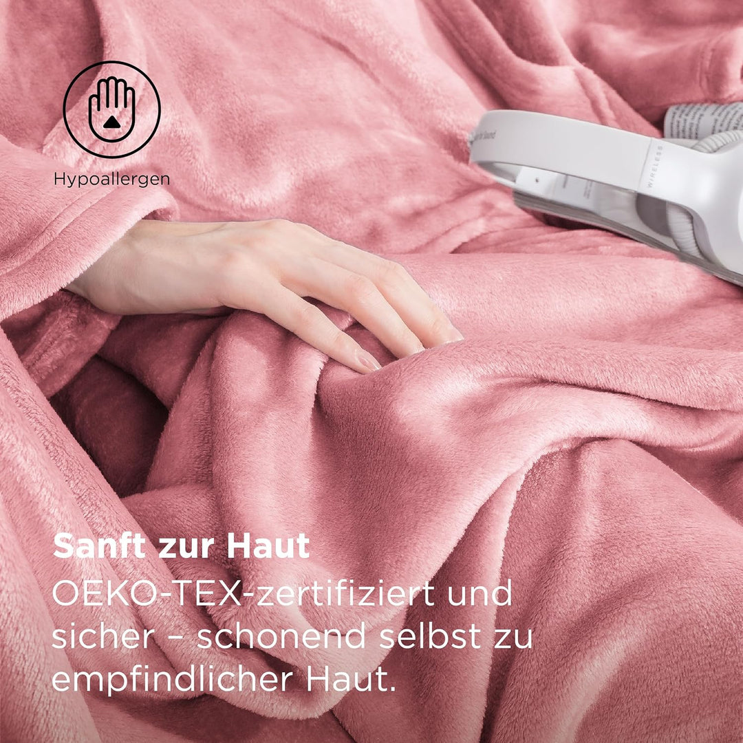 BEDSURE Decke mit Ärmeln Kuscheldecke - Weihnachten Geschenke für Frauen und Männer, Warm Ärmeldecke