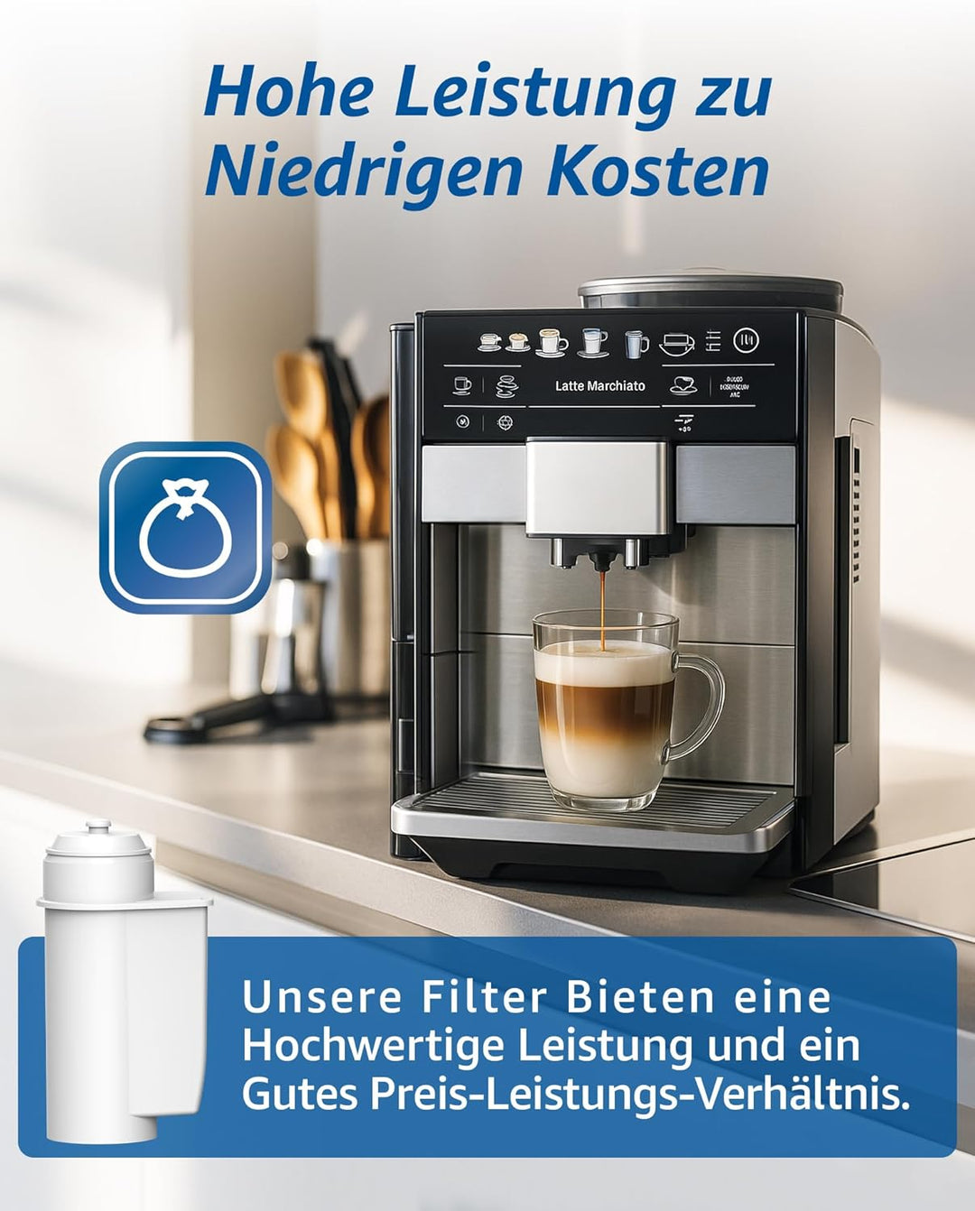 Maxblue Ersatz Filter für Siemens® EQ Series EQ6 EQ9 S700 EQ500, TZ70003, Brita® Intenza 1016723 575