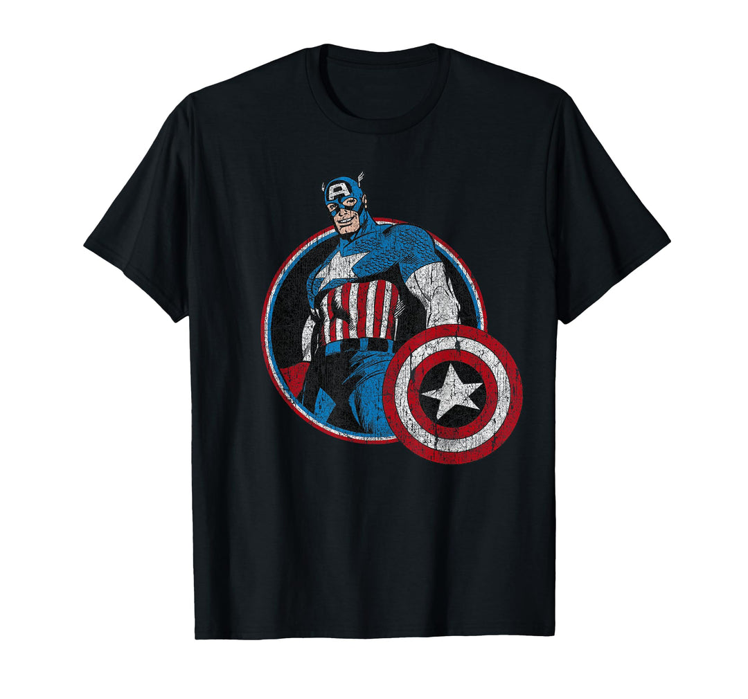 Mens Marvel Captain America Avengers Hero Graphic T-Shirt Small Cranberry