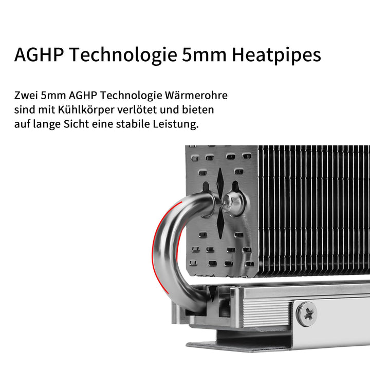 Thermalright HR10 2280 SSD Kühler,2280 SSD Kühlkörper,Doppelseitiger Kühlkörper,2 Kupfer Heatpipes,D