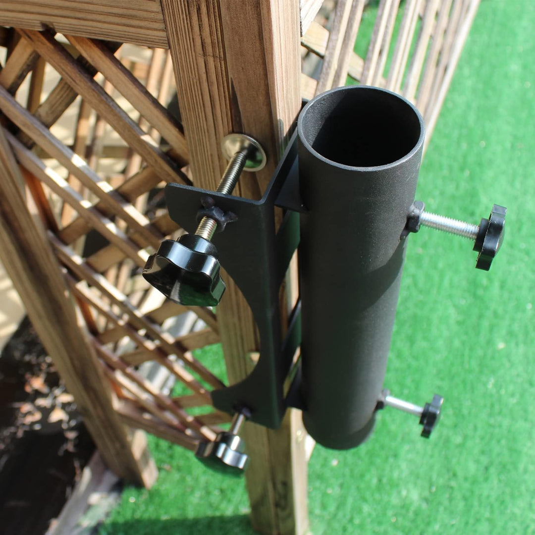 VANROUG Robuste Halterung für Balkonschirme (20 mm - 63 mm), Schirmdurchmesser (23 mm - 38 mm) 1, 1